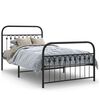 vidaXL Bedframe met hoofd- en voeteneinde metaal zwart 100x200 cm