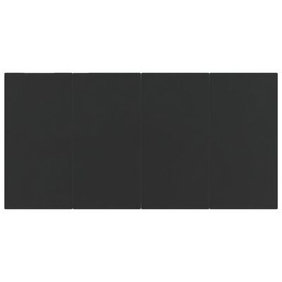 vidaXL 5-delige Tuinset poly rattan en staal grijs en zwart