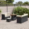 vidaXL Tuin Sofa Set 8 pcs Zwart poly rattan