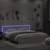 vidaXL Bedframe met hoofdeinde en LED wit 180x200 cm