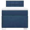 vidaXL Boxspring met matras stof blauw 90x190 cm