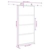 vidaXL Schuifdeur met beslag 102,5x205 cm gehard glas en aluminium