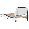vidaXL Bedframe met LED zonder matras "Zadar" wit en zwart 90x200 cm