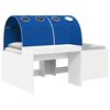 vidaXL Bed met Tunnel 3 st Wit en Blauw Bewerkt hout