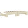 vidaXL Slaapbank onderschuifbed en matrassen 90x200 cm kunstleer cr&egrave;me