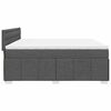 vidaXL Boxspring met matras stof donkergrijs 200x200 cm