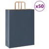vidaXL Papieren zakken 50 st met hengsels 32x12x42 cm blauw