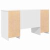 vidaXL Bureau met lade met plank Wit 140 x 49 x 76 cm Bewerkt hout