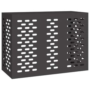 vidaXL Airconditioner hoes Zwart 110 x 50 x 80 cm Staal