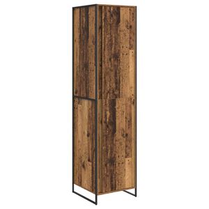 vidaXL Warderobe 2 pcs Oud Hout 50 x 50 x 200 cm Bewerkt hout