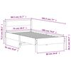 vidaXL Bedframe zonder matras massief grenenhout 75x190 cm
