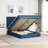 vidaXL Ottoman bed met matras 140x200cm stof blauw