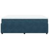 vidaXL Boxspring met matras fluweel donkerblauw 140x190 cm