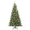 vidaXL Kunstmatige Inklapbare Kerstboom Groen 240 cm PE en PVC