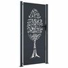 vidaXL Poort 100x200 cm met boomontwerp staal antracietkleurig