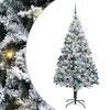 vidaXL Kunstkerstboom met 300 LED Wit 210 cm PVC en Staal en Kunststof