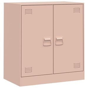 vidaXL Dressoir 67x39x73 cm staal roze