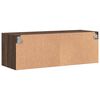 vidaXL Wandkast met glazen deuren 102x37x35 cm bruineikenkleurig