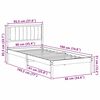 vidaXL Bedframe met Gevoerd Hoofdgedeelte Donkergrijs 90 x 190 cm