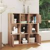 vidaXL Boekenkast 88,5x27,5x88 cm bewerkt hout grijs sonoma eiken