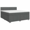 vidaXL Boxspringbed met matras Donkergrijs 140 x 200 cm Stof