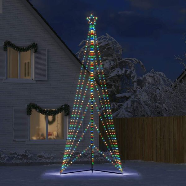 vidaXL LED-kerstboom 861 LEDs kleurrijk 478 cm