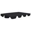 vidaXL Vervangingsluifel voor schommelbank 150/130x105/70 cm zwart