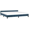 vidaXL Bedframe zonder matras 200x200 cm fluweel donkerblauw