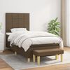 vidaXL Boxspring met matras stof donkerbruin 90x190 cm