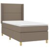 vidaXL Boxspring met matras en LED stof taupe 100x200 cm