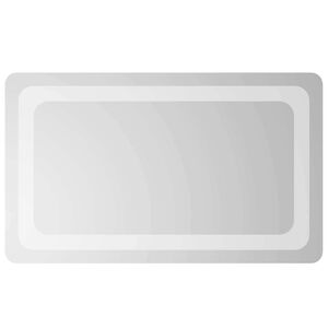 vidaXL LED Badkamer Spiegel Transparant 50 x 30 cm gehard glas