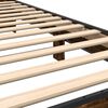 vidaXL Bedframe bewerkt hout en metaal gerookt eikenkleurig 90x200 cm