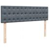 vidaXL Ottoman bed met matras 140x200cm fluweel donkergrijs