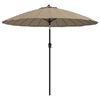 vidaXL Parasol met aluminium paal 270 cm taupe