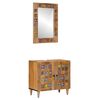 vidaXL Badkamermeubelset 2 st Naturel Massief Mango Hout