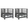 vidaXL Tuinstoelen 2 st massief grenenhout grijs