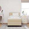 vidaXL Boxspringbed Lichtgrijs en wit. 90 x 190 cm Katoen Stof
