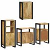vidaXL Badkamermeubelset met plank 4 pcs Bruin Massief Mango Hout