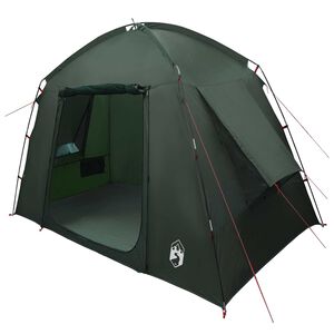 vidaXL Huisje Tent met dak Legergroen 210 x 210 x 138 cm Polyester