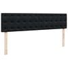 vidaXL Ottoman bed met matrassen 200x200cm fluweel zwart