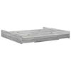vidaXL Opbergbedframe met lade Grijs Sonoma 200 x 200 cm Bewerkt hout