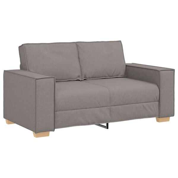 vidaXL 2-delige Loungeset met kussens stof taupe