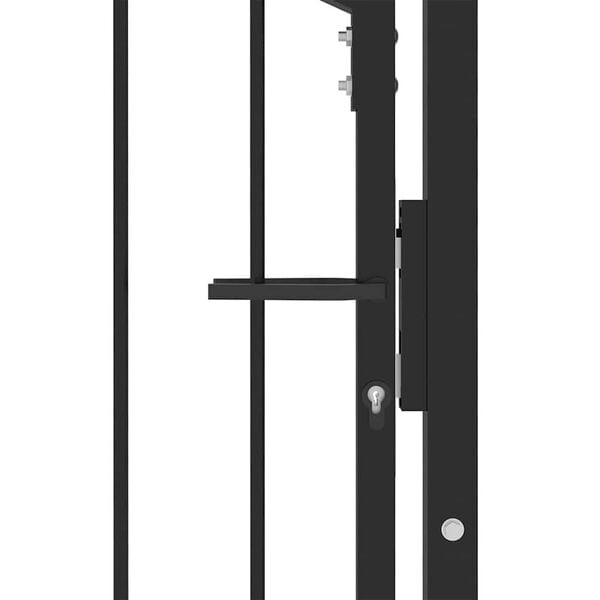 vidaXL Hekdeur met spijkers Zwart 100 x 150 cm Poedergecoat staal