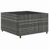 vidaXL 11-delige Loungeset met kussens poly rattan grijs