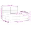 vidaXL Boxspringbed met matras met hoofdeinde Cr&egrave;me 200 x 200 cm Stof