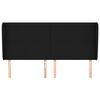 vidaXL Hoofdbord met randen 163x23x118/128 cm stof zwart