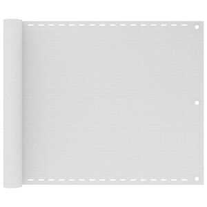 vidaXL Balkonscherm HDPE 75x400 cm wit