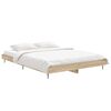vidaXL Bedframe bewerkt hout sonoma eikenkleurig 135x190 cm