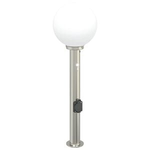 vidaXL Bolderarmatuur met sensor en stopcontact 80 cm roestvrij staal IP44