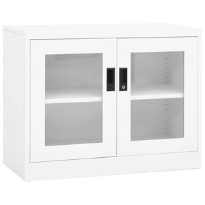 vidaXL Kantoorkast 90x40x70 cm staal wit
